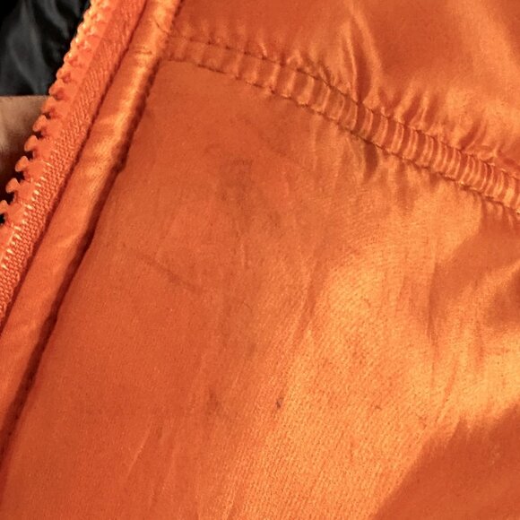 NIKE Youth Reversible Puffer Vest & Jacket Combo Lot Orange Blue Plaid w/ Skull - Picture 13 of 16